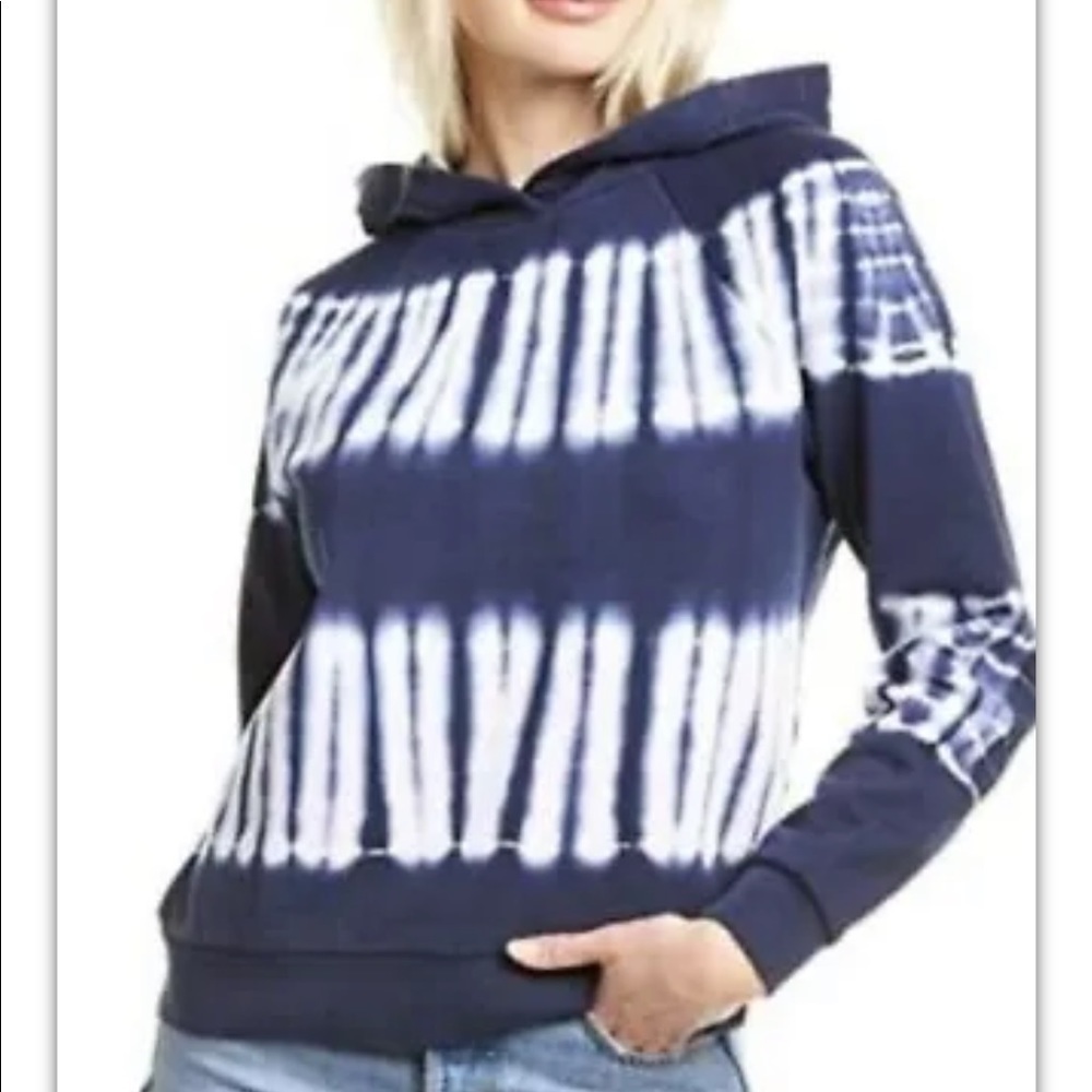 Madewell Retro Blue Tie Dye Hoodie Seen on Cobra Kai Sz S